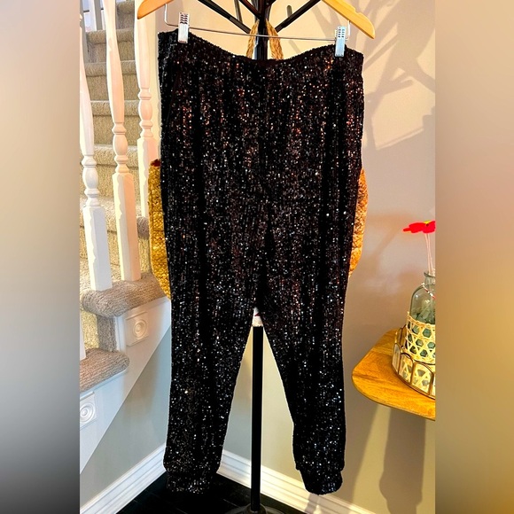 Cable & Gauge Shimmering Black Sequin Garment - Picture 1 of 7
